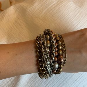 Multi strand metal bracelet - lucky brand